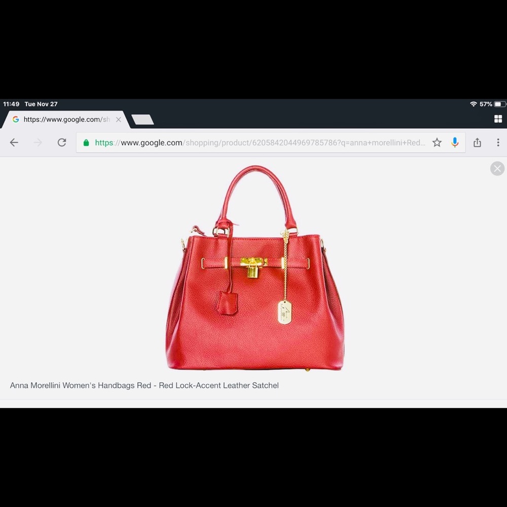 ITALIAN Brand new Red & Beige Leather bag